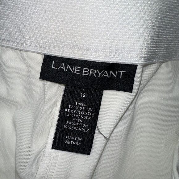 Lane Bryant Women’s The Laney Wide Legs Cropped Pants White High Rise SZ 16 NWT - Picture 5 of 6